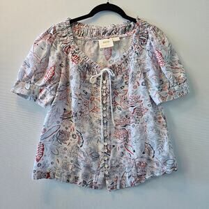 Maeve Anthropologie Women's Button Up Blouse Size 6